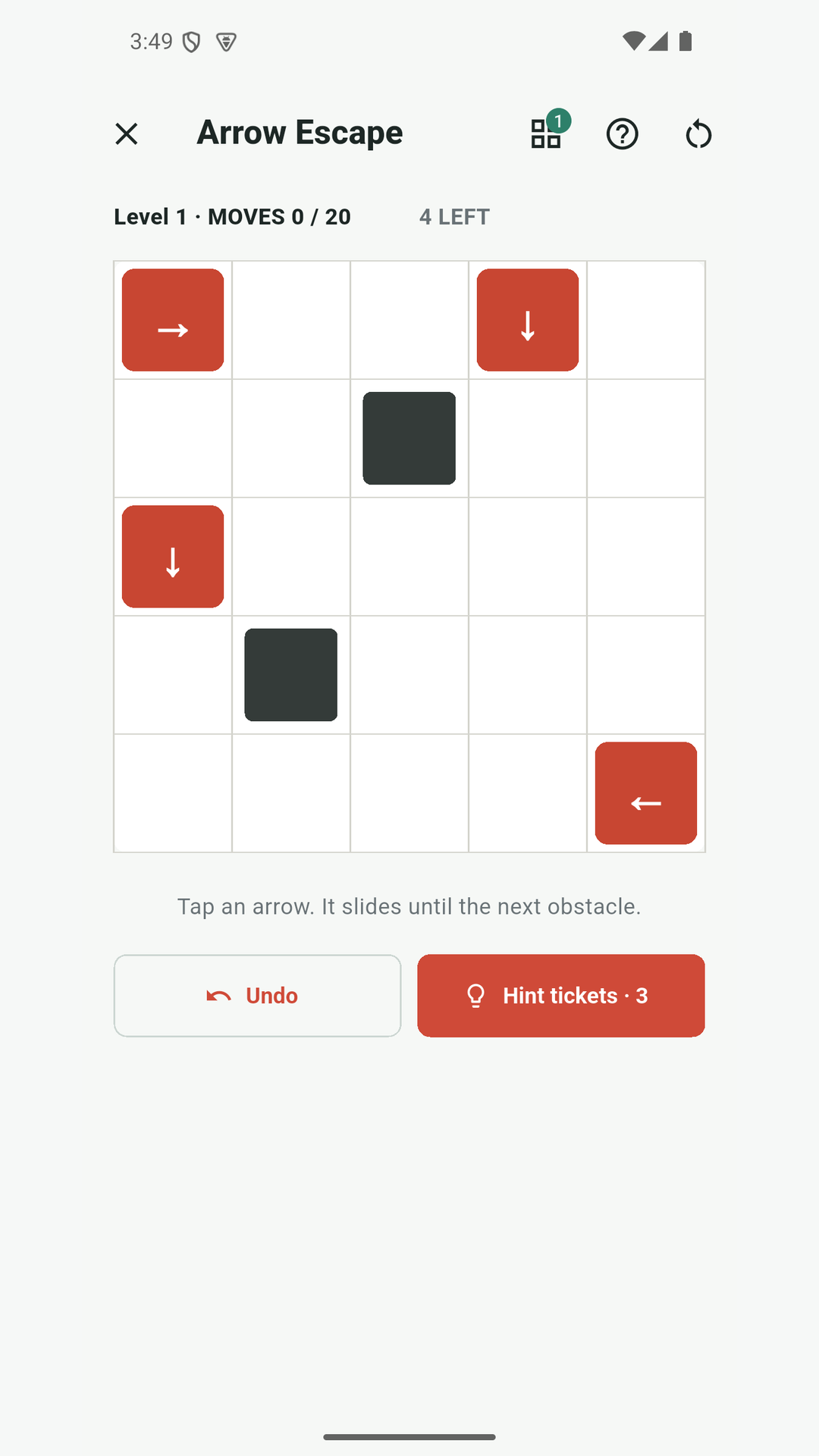 Arrow Escape puzzle screen