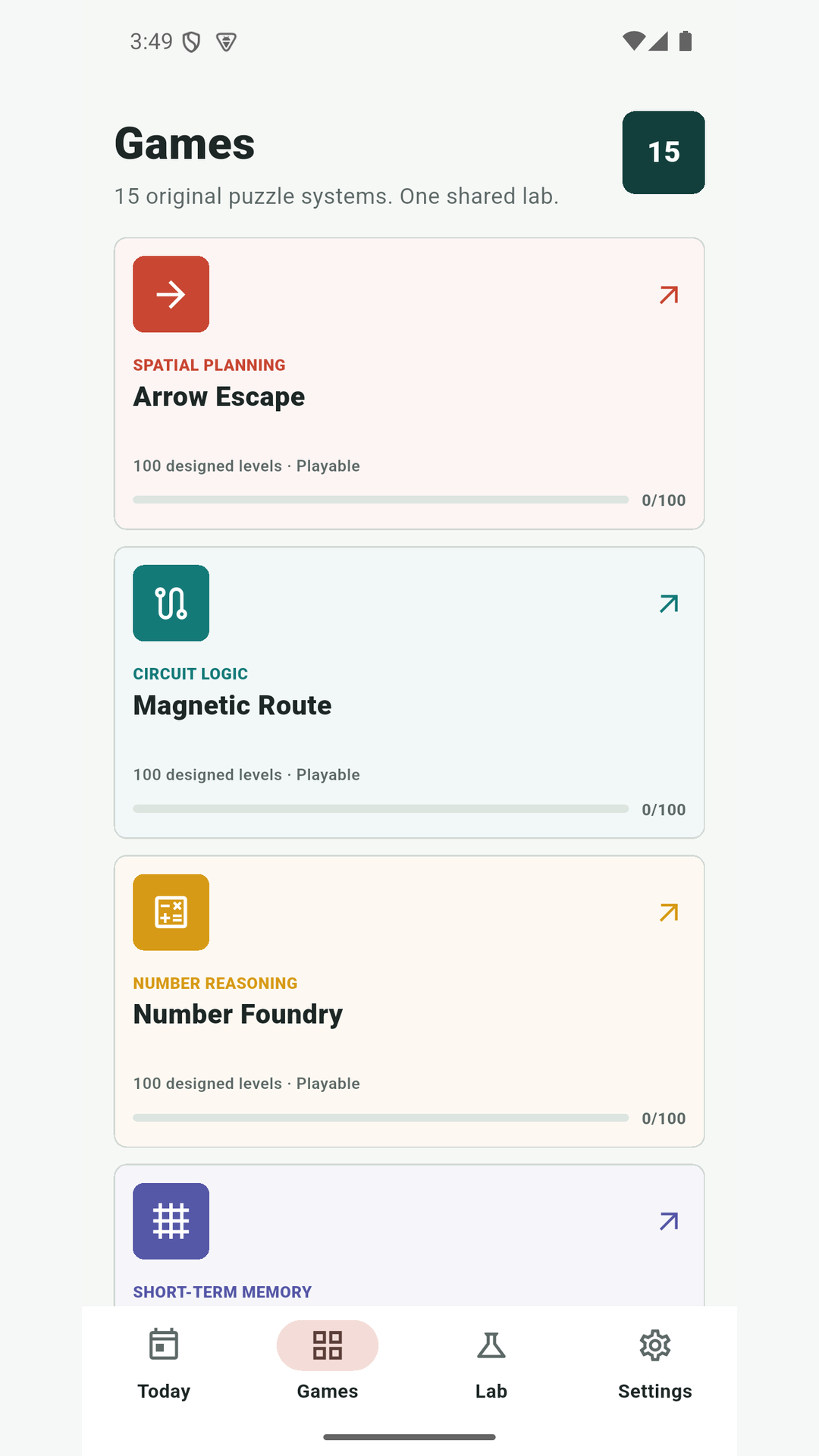 Pocket Puzzle Lab game library